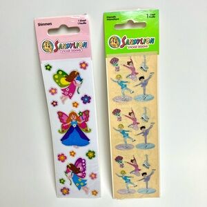 Vintage Stickers Sandylion Shimmers & Prismatic Fairies Figure Ice Skating New